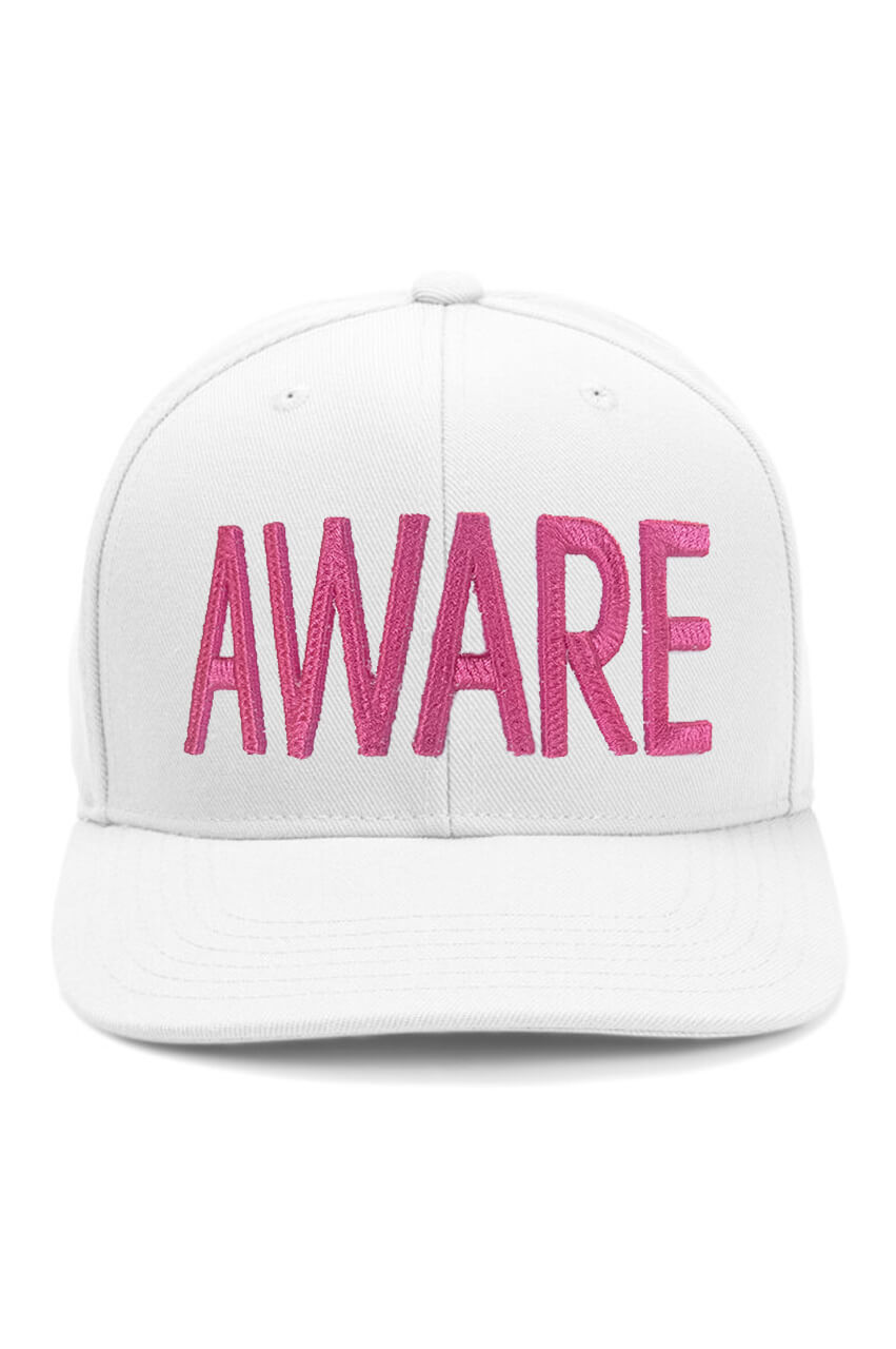 White AWARE Snapback Hat