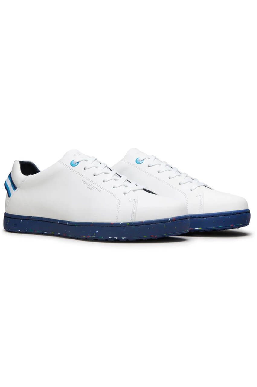 Men&#39;s Royal Albartross Golf Shoes | Finsbury White/Blue