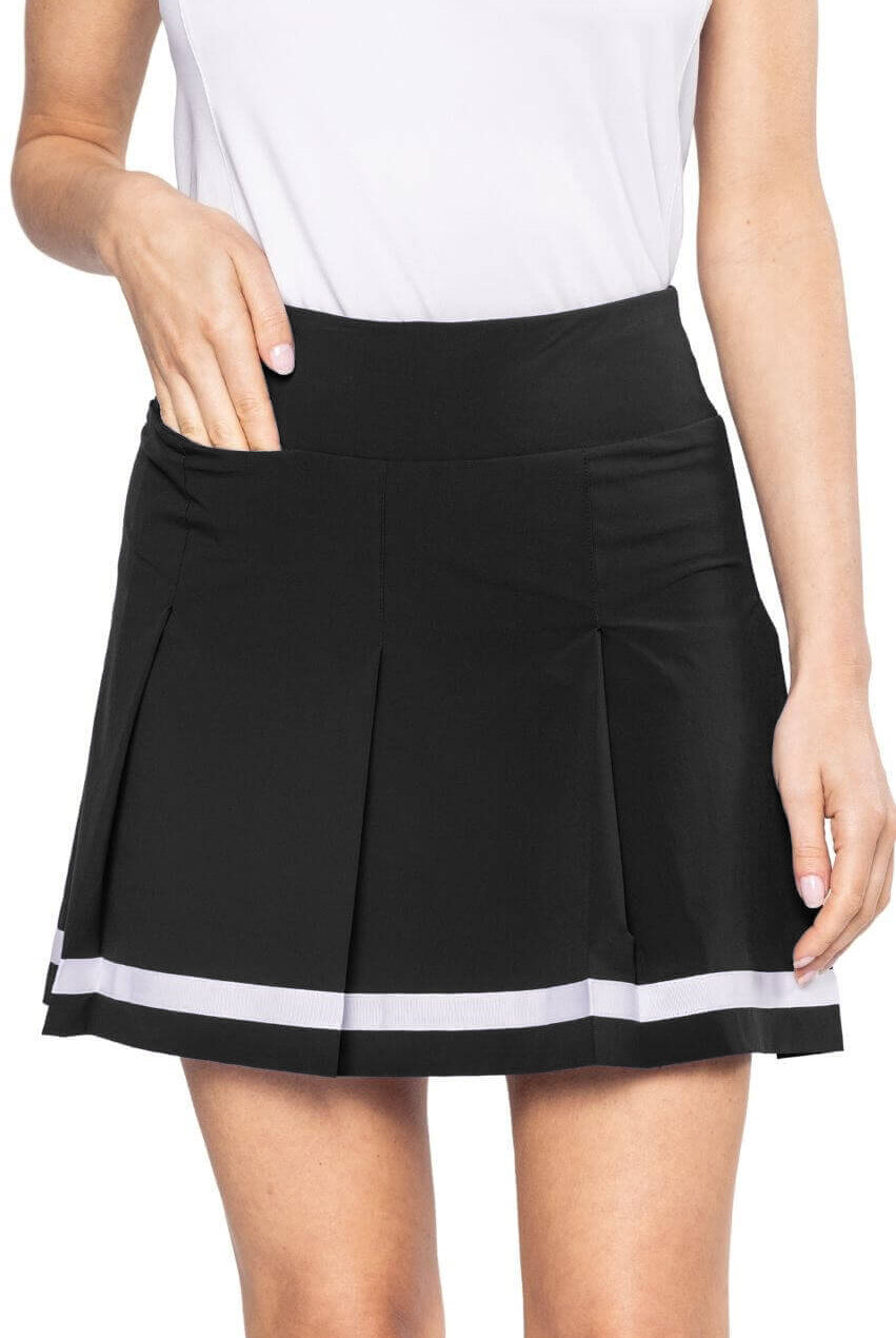 Black Be An Athlete Pleated Skort - GolftiniSkorts