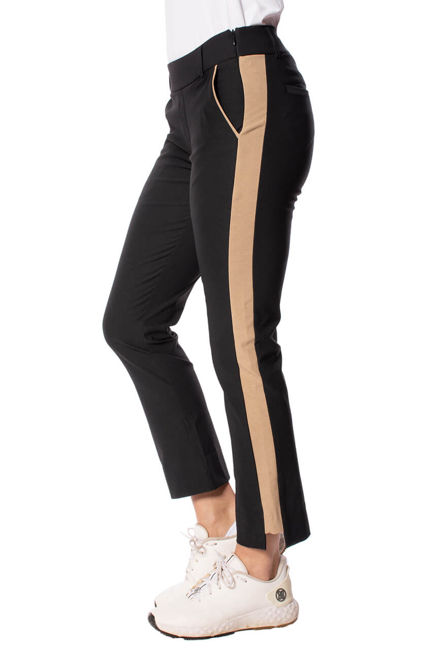 Black/Camel Stretch Ankle Pant - GolftiniPant