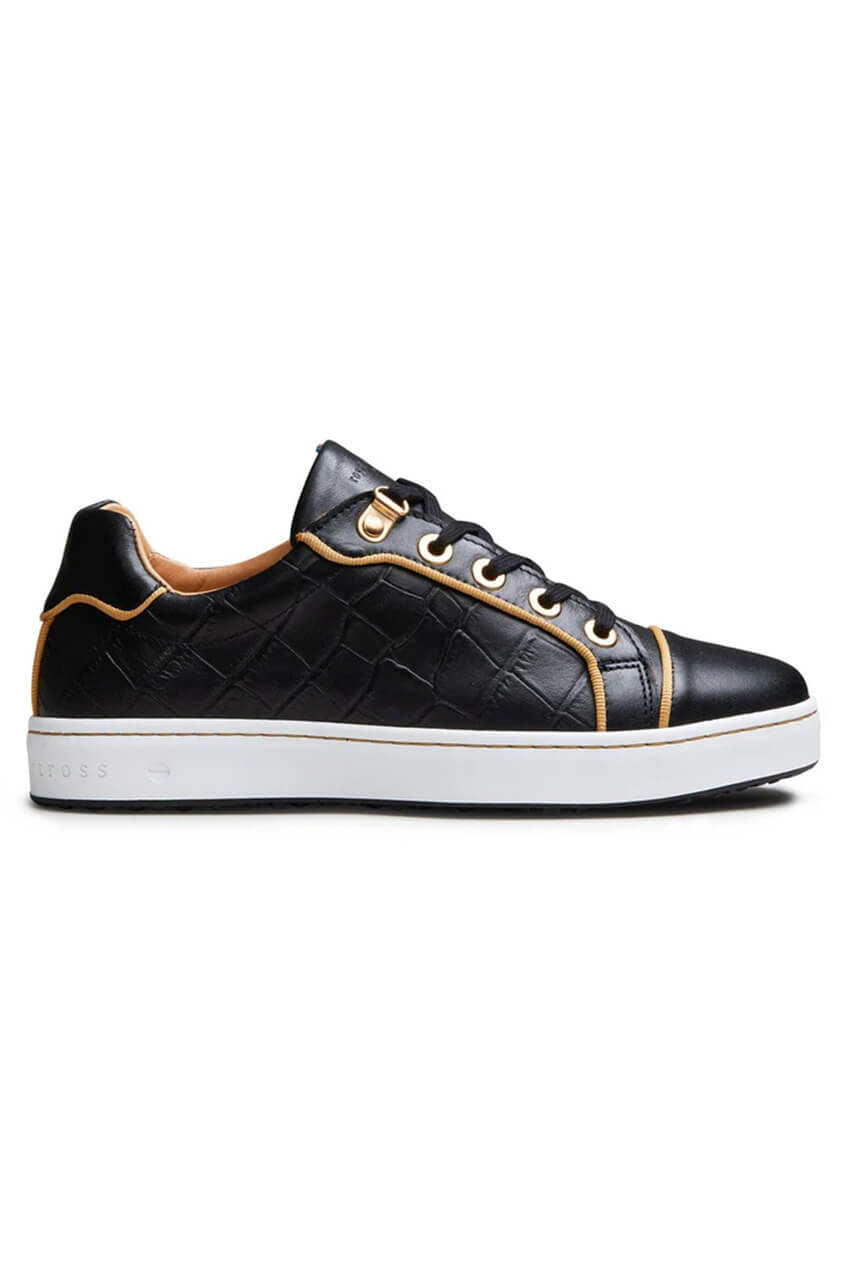 Black/Gold Buckingham Shoe - GolftiniGolf Shoes