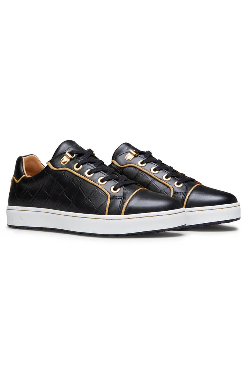 Black/Gold Buckingham Shoe - GolftiniGolf Shoes