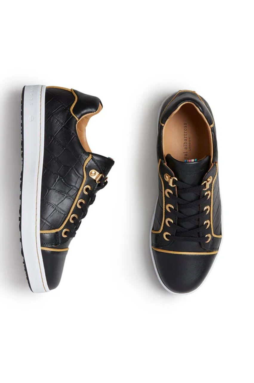 Black/Gold Buckingham Shoe - GolftiniGolf Shoes