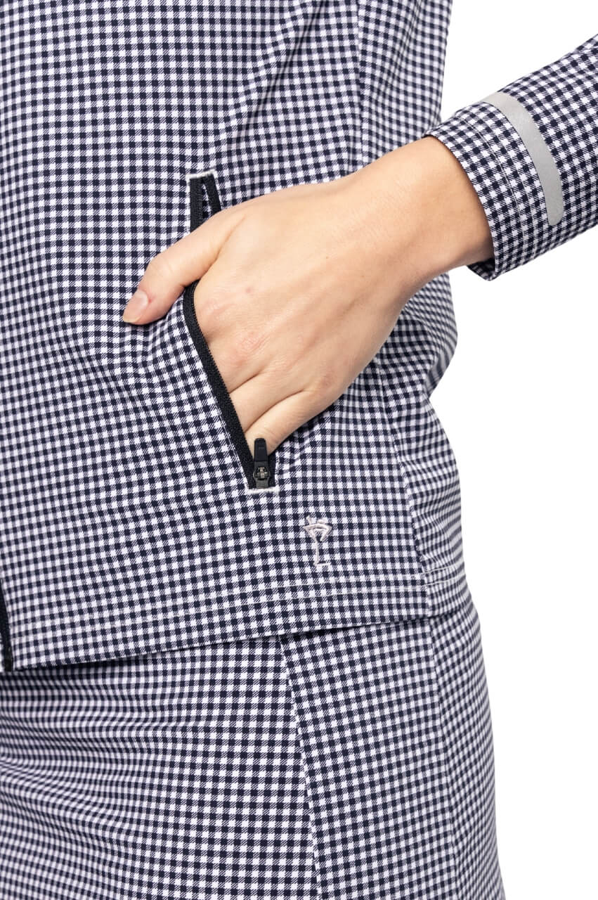 Black/White Check Be An Athlete Jacket - GolftiniTops