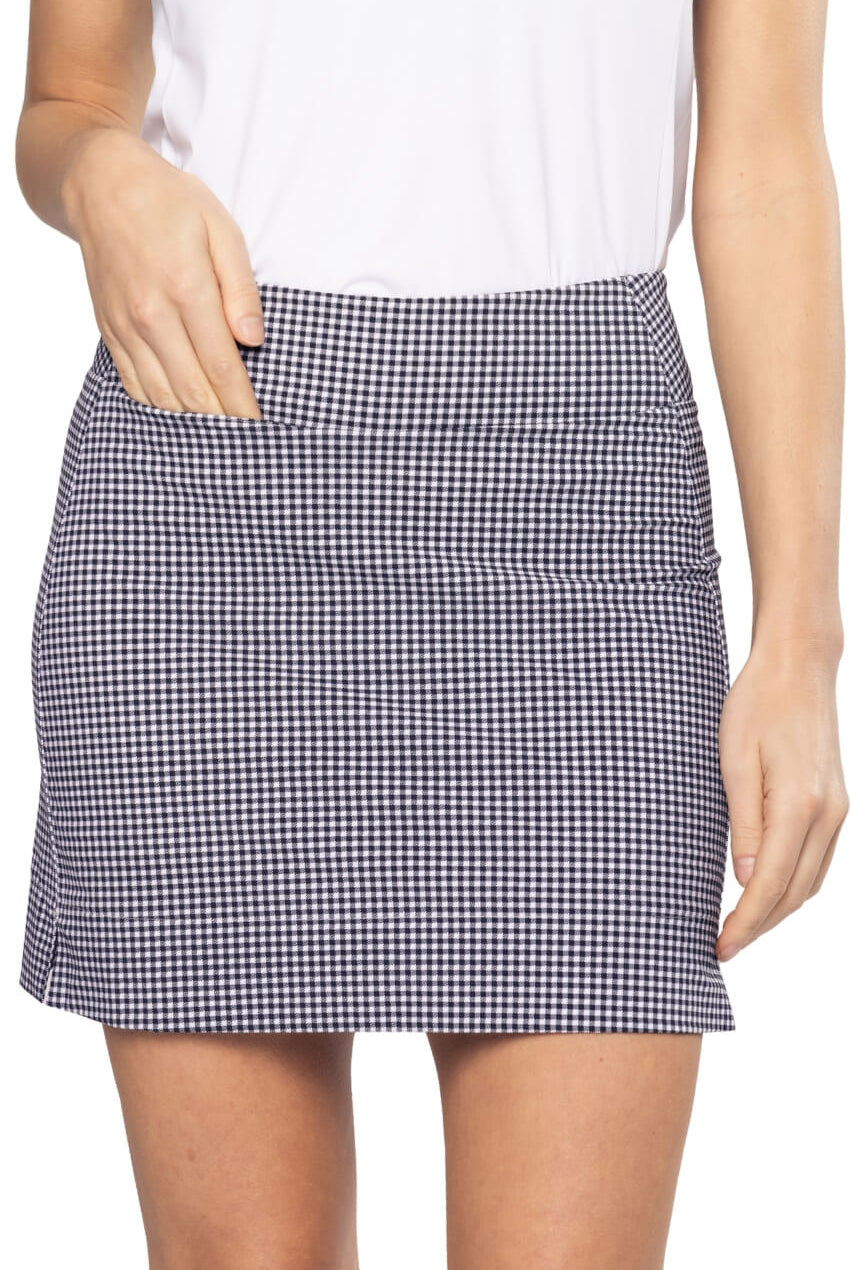 Black/White Check Be An Athlete Skort - GolftiniSkorts