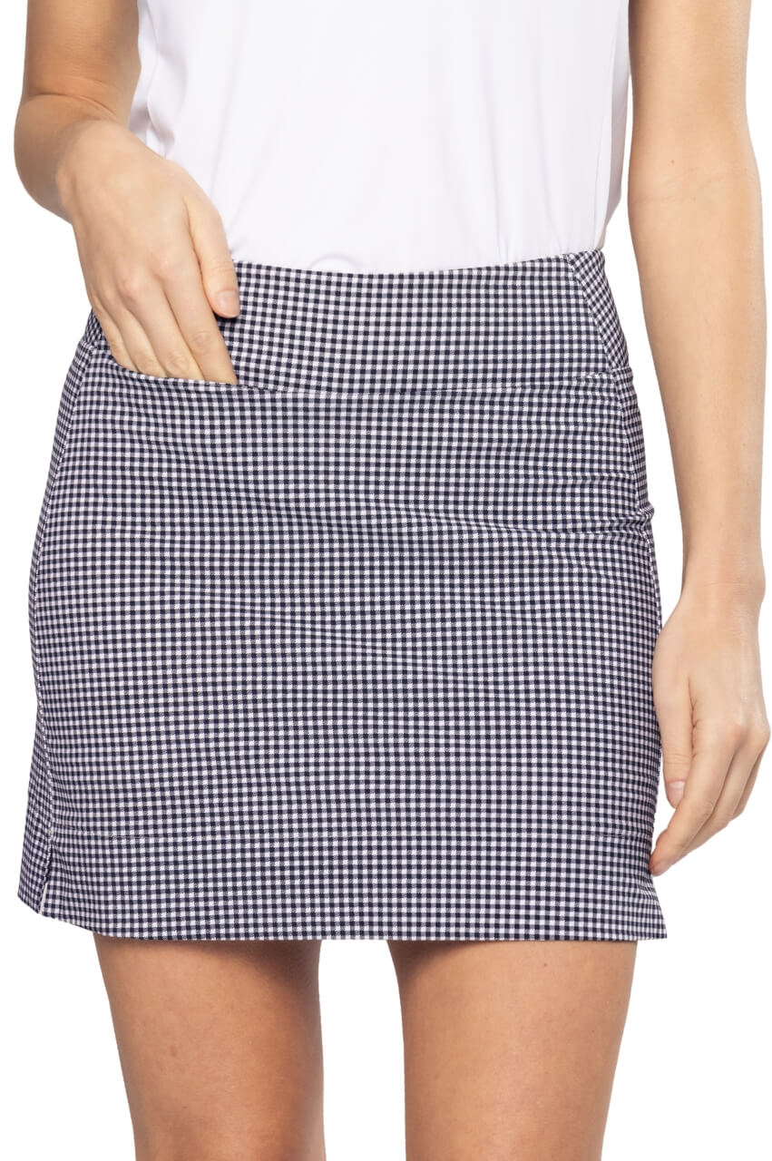 Black/White Check Be An Athlete Skort - GolftiniSkorts