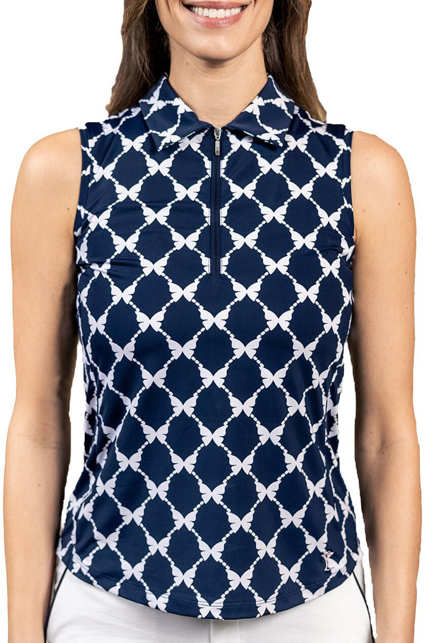 Butterfly Sleeveless Cool Girl Polo - GolftiniTops