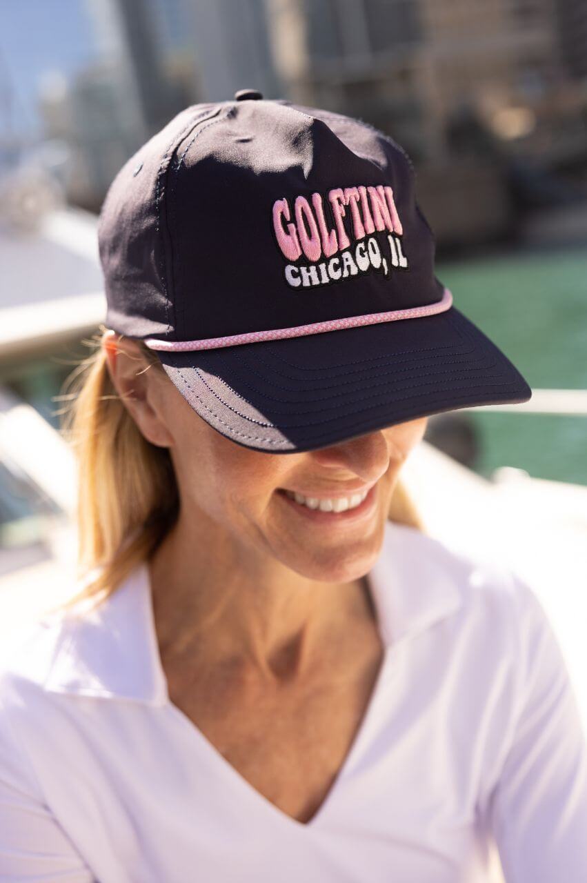 Feelin' Groovy Navy Rope Hat - GolftiniHats & Visors