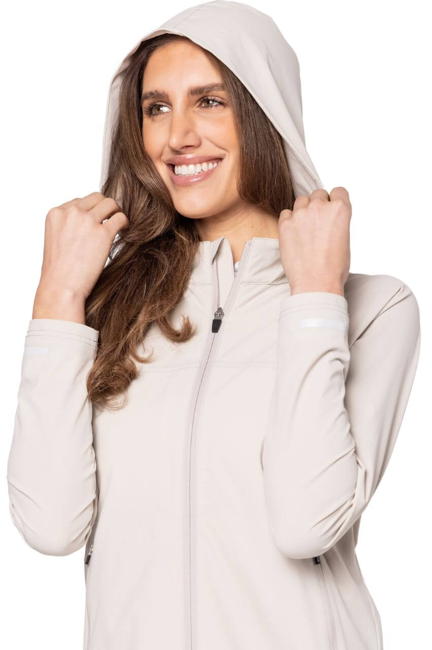 Khaki Be An Athlete Hooded Jacket - GolftiniTops
