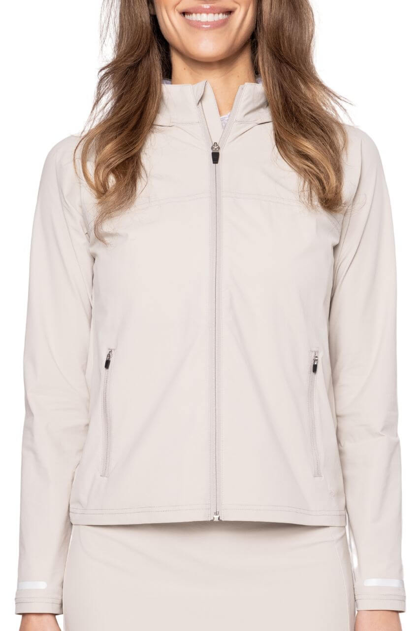 Khaki Be An Athlete Hooded Jacket - GolftiniTops