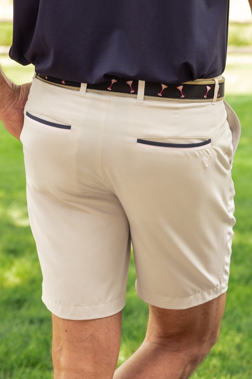 Men's Khaki Performance Short - GolftiniShorts