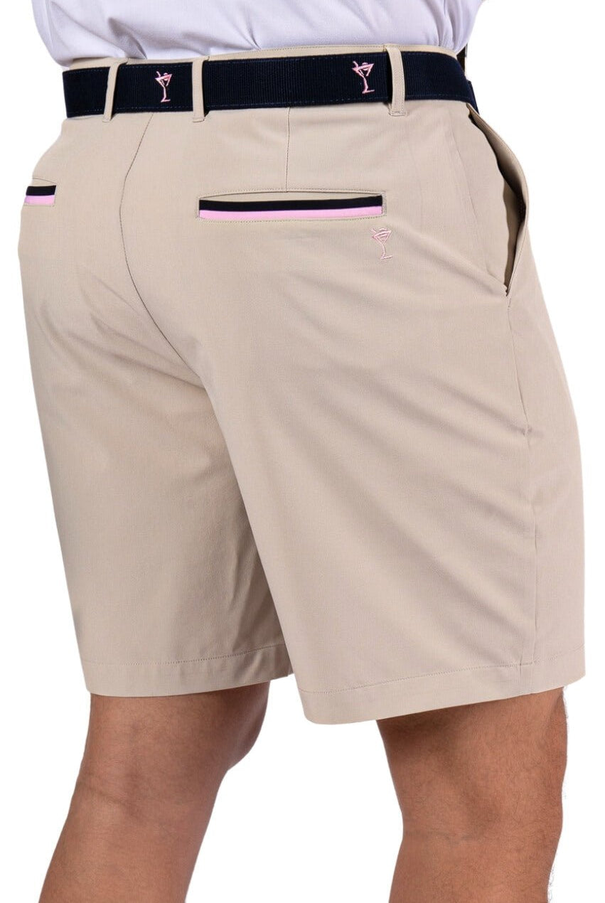 Men's Khaki Performance Short - GolftiniShorts