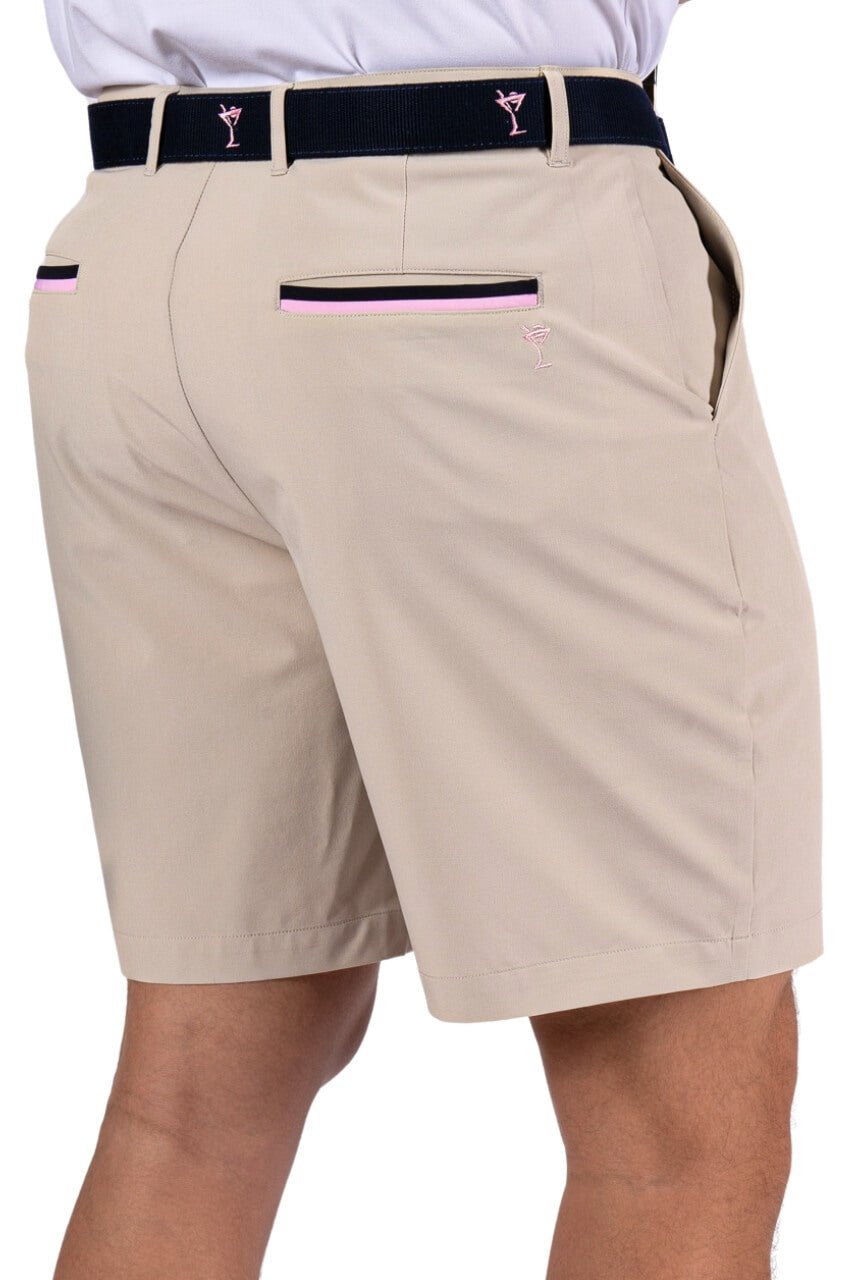 Men's Khaki Performance Short - GolftiniShorts