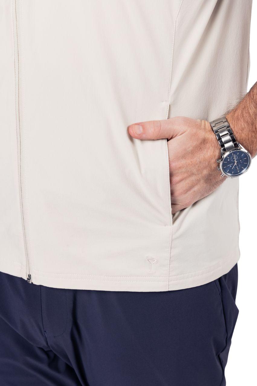 Men's Khaki Range Time Vest - GolftiniMen's Tops