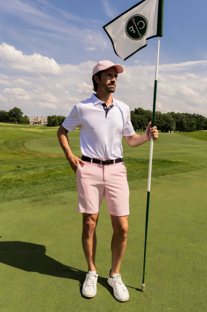 Men's Light Pink Performance Short - GolftiniShorts