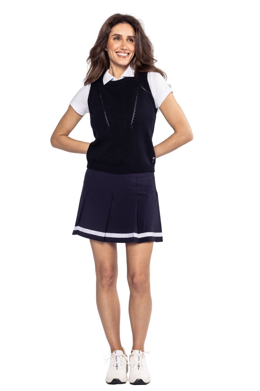 Navy Be An Athlete Pleated Skort - GolftiniSkorts