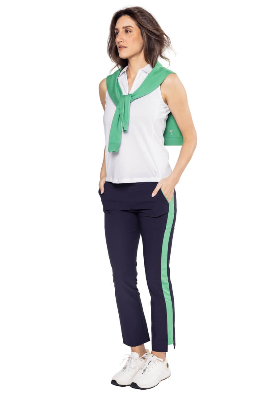 Navy/Kelly Green Stretch Ankle Pant - GolftiniPant