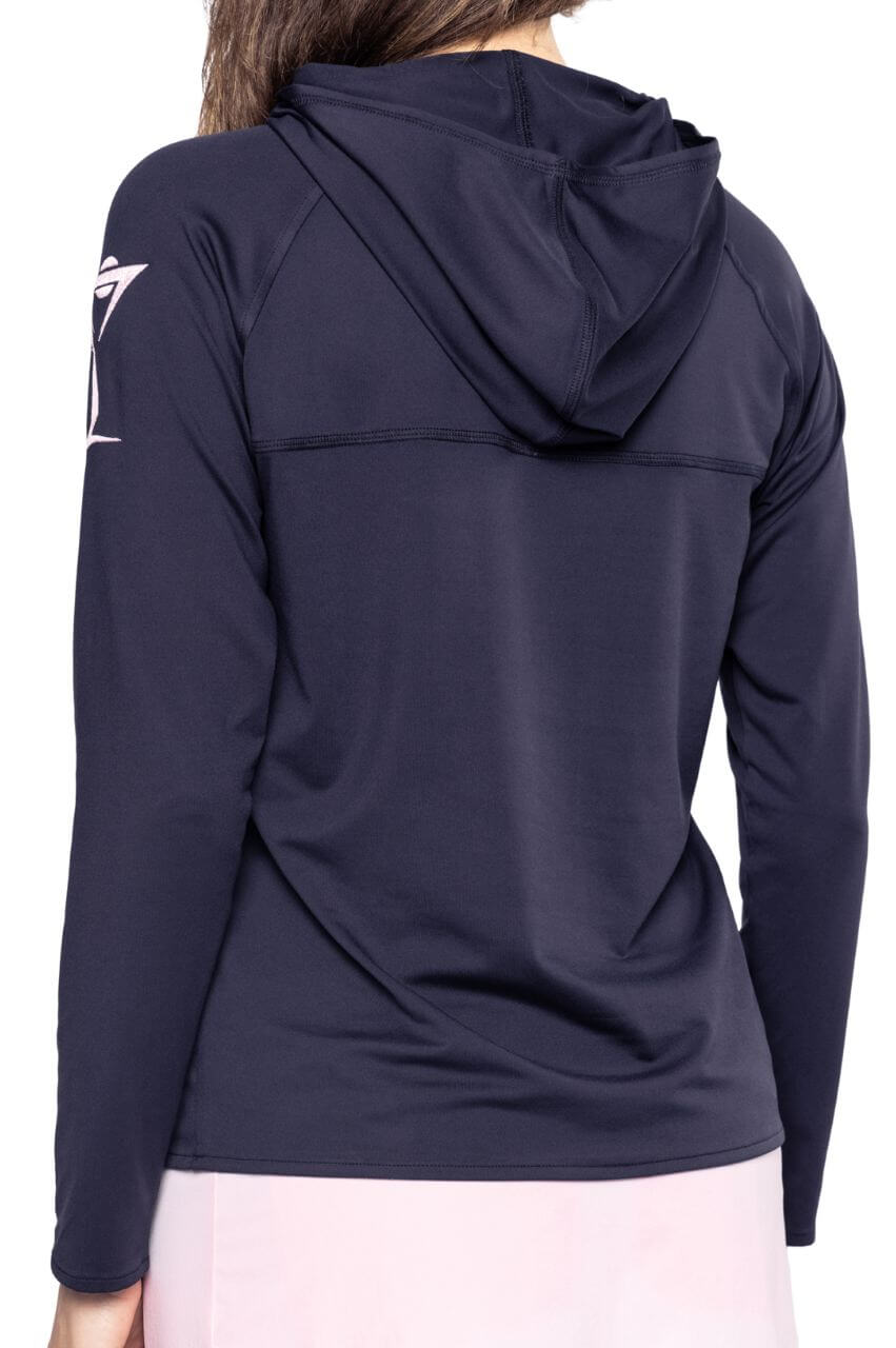 Navy/Rose Pink Martini Hoodie - GolftiniTops