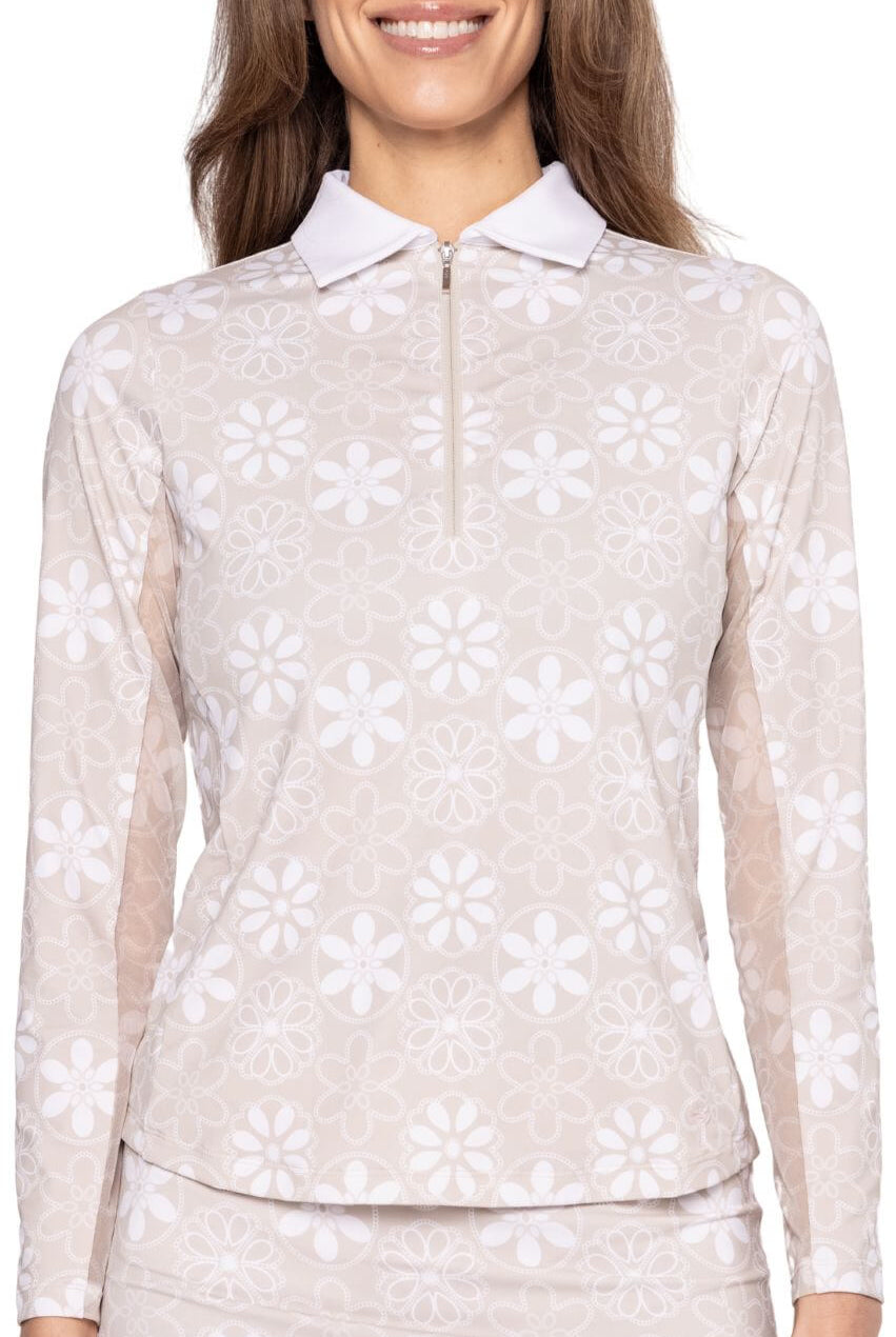 Sand Bar Long Sleeve Cool Girl Polo - GolftiniTops