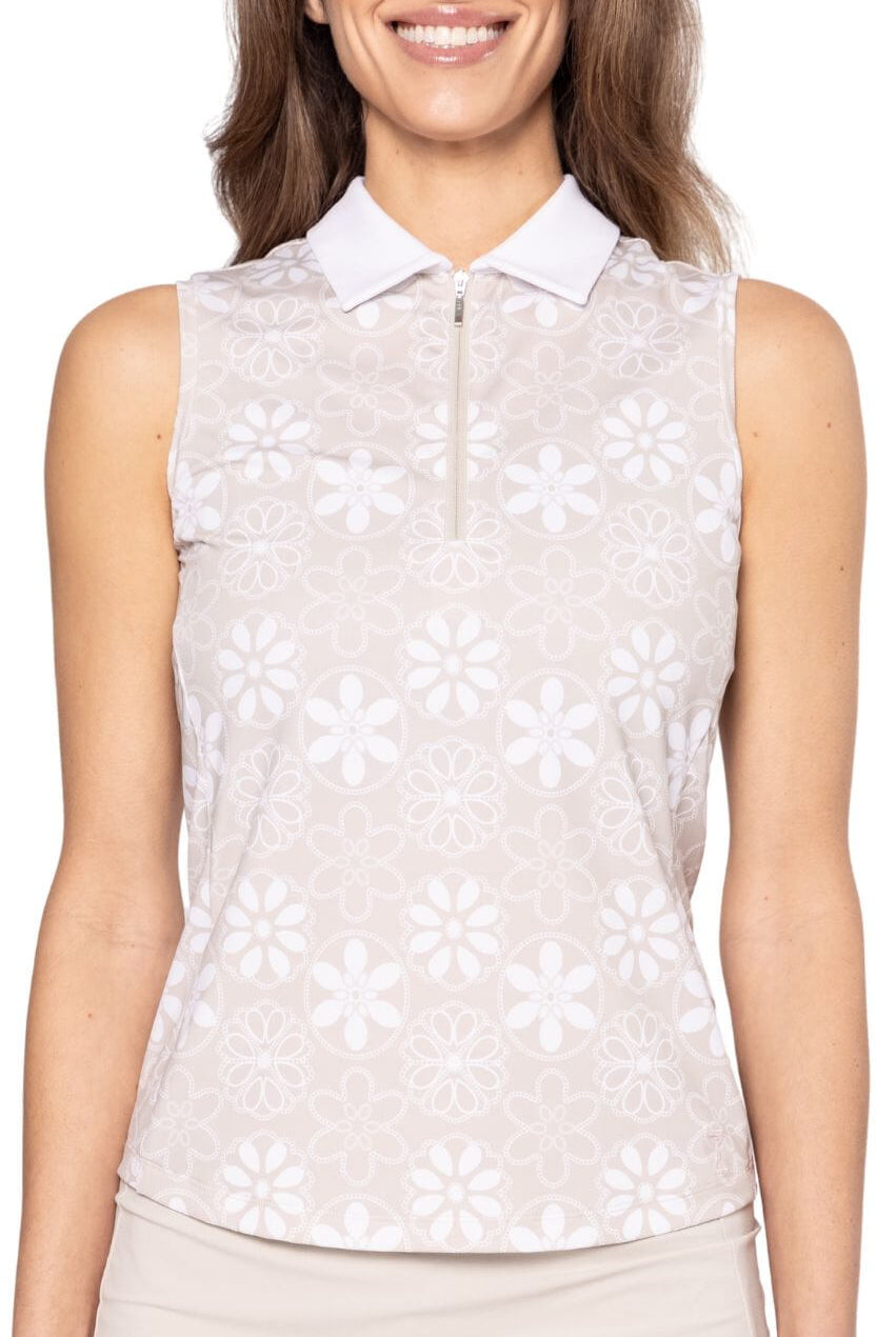 Sand Bar Sleeveless Cool Girl Polo - GolftiniTops