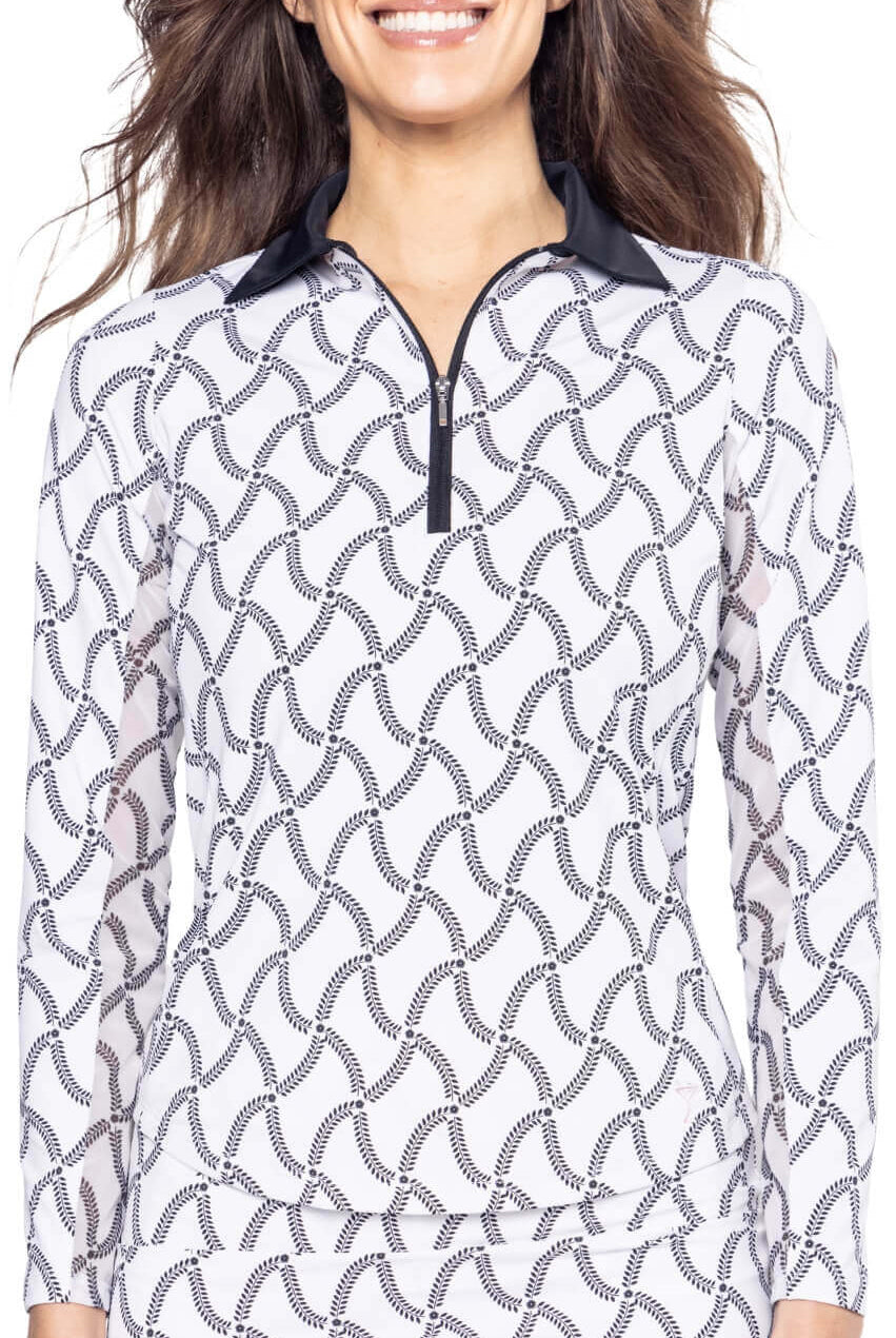 Simply Elegant Long Sleeve Cool Girl Polo - GolftiniTops