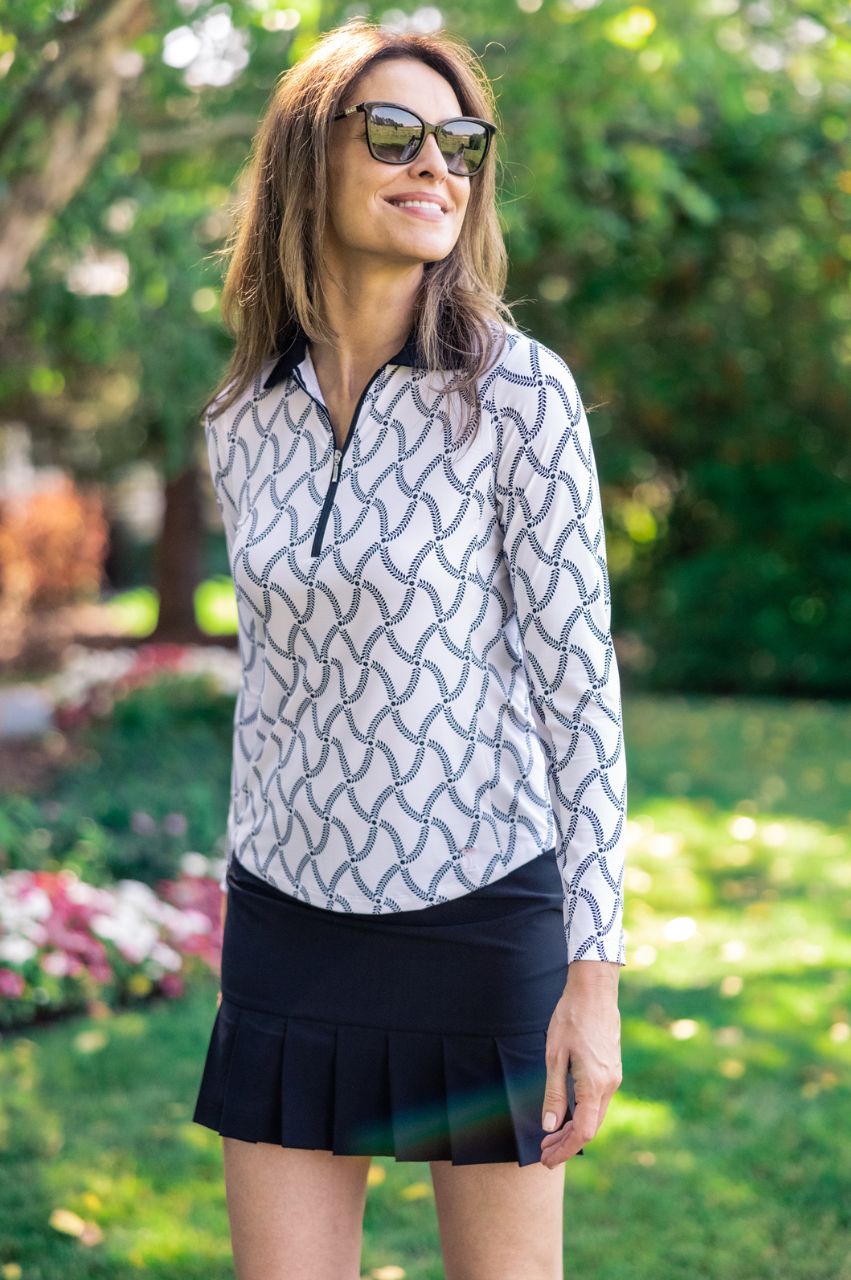 Simply Elegant Long Sleeve Cool Girl Polo - GolftiniTops