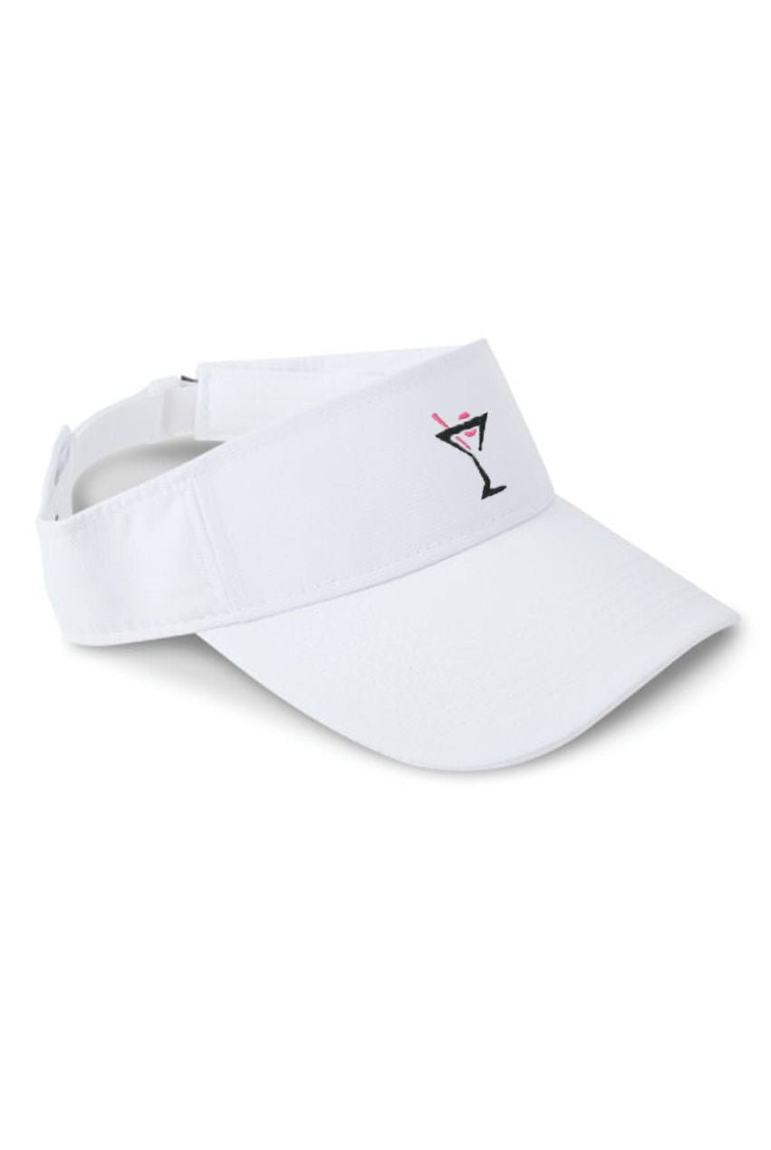 White Small Fit Performance Visor - GolftiniHats & Visors