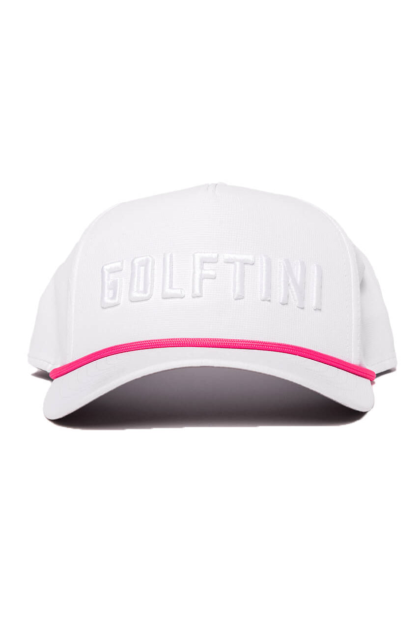 White Small Fit Rope Hat - GolftiniHats & Visors