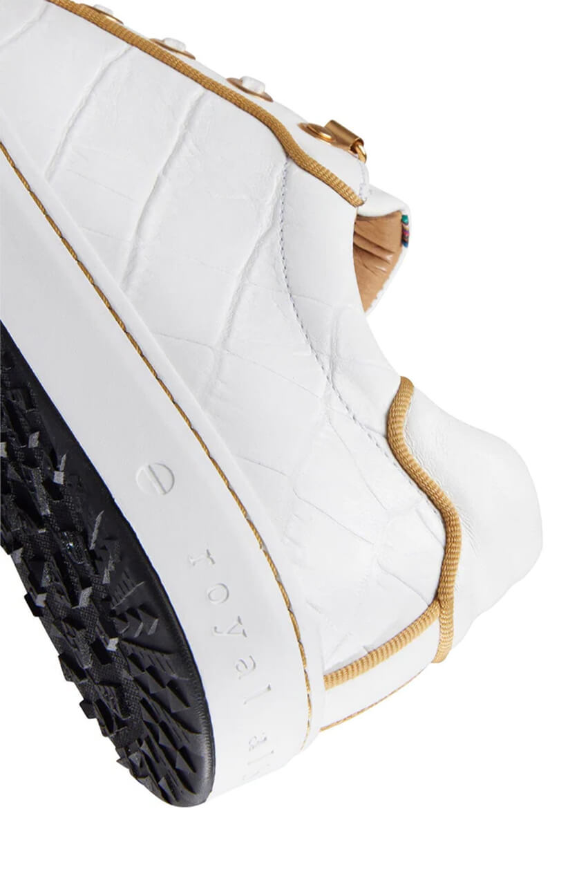 White/Gold Buckingham Shoe - GolftiniGolf Shoes