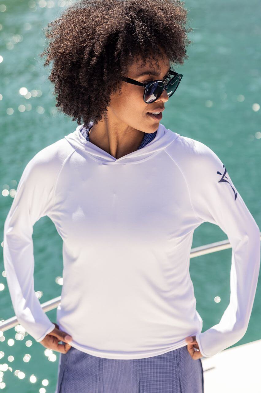 White/Navy Martini Hoodie - GolftiniTops