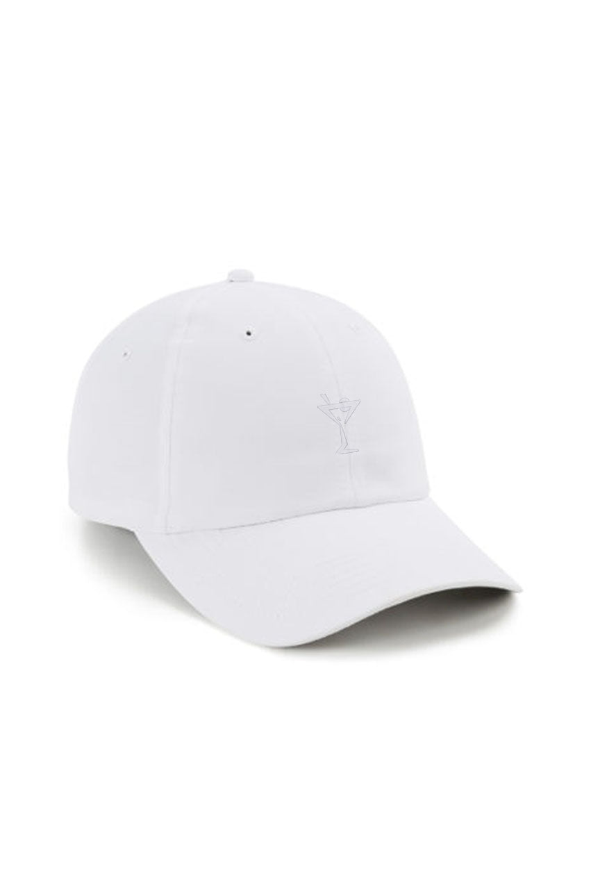 Women's White Small Fit Performance Hat (Silver) - GolftiniHats & Visors
