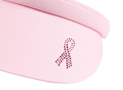 Women's Audrey Pink Ribbon Visor - Powder Pink