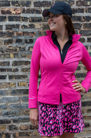Hot Pink Double-Zip Sport Jacket