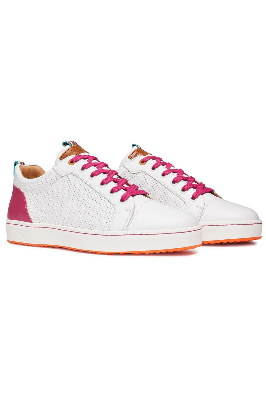Women&#39;s Royal Albartross Golf Shoes | The Almafi White/Pink