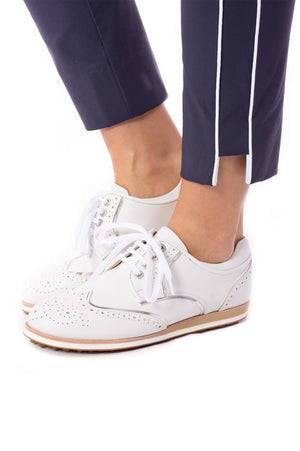 Navy/White Stretch Ankle Pant