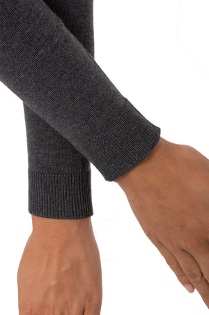Charcoal Stretch V-Neck Sweater