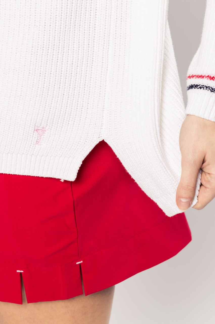 USA Relaxed-Fit Whipstitch Sweater | Women's Golf Sweater by Golftini