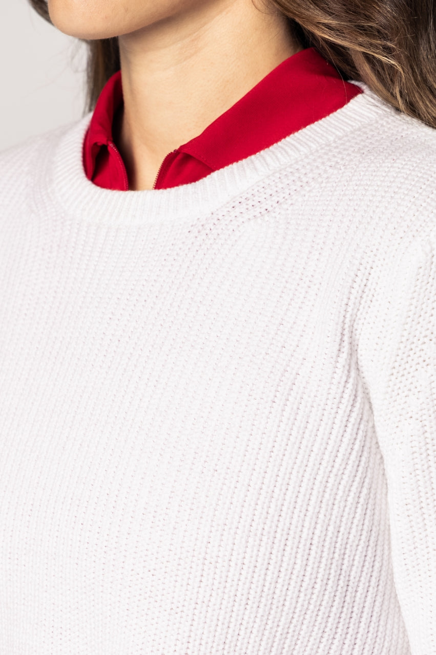 USA Relaxed-Fit Whipstitch Sweater | Women's Golf Sweater by Golftini