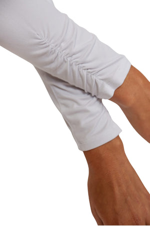 White Long Sleeve Lisa Sport Polo
