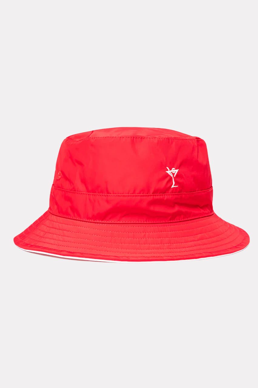 Red/White Reversible Bucket Hat | Women's Hat – Golftini