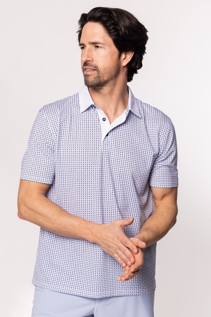 Men's Stretch Pique Printed Polo | Men's Golf Polo by Golftini