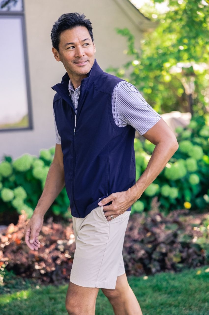 Golftini | Men's Lightweight Golf Vest | Navy Golf Vest For Men