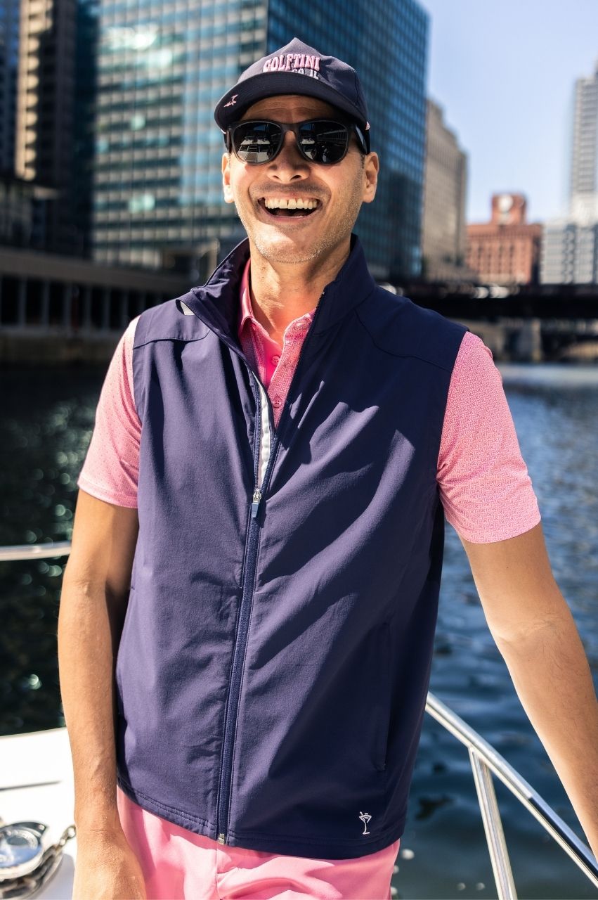 Golftini | Men's Lightweight Golf Vest | Navy Golf Vest For Men