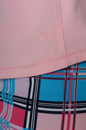 Light Pink Sleeveless Contrast Fabulous Polo