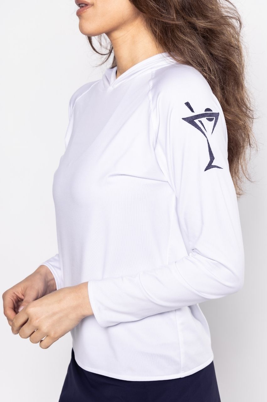 Women's White Golf Hoodie | Women's Martini Hoodie by Golftini