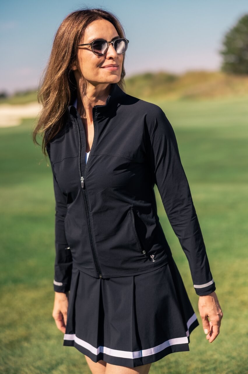 Black Be An Athlete Pleated Skort - GolftiniSkorts