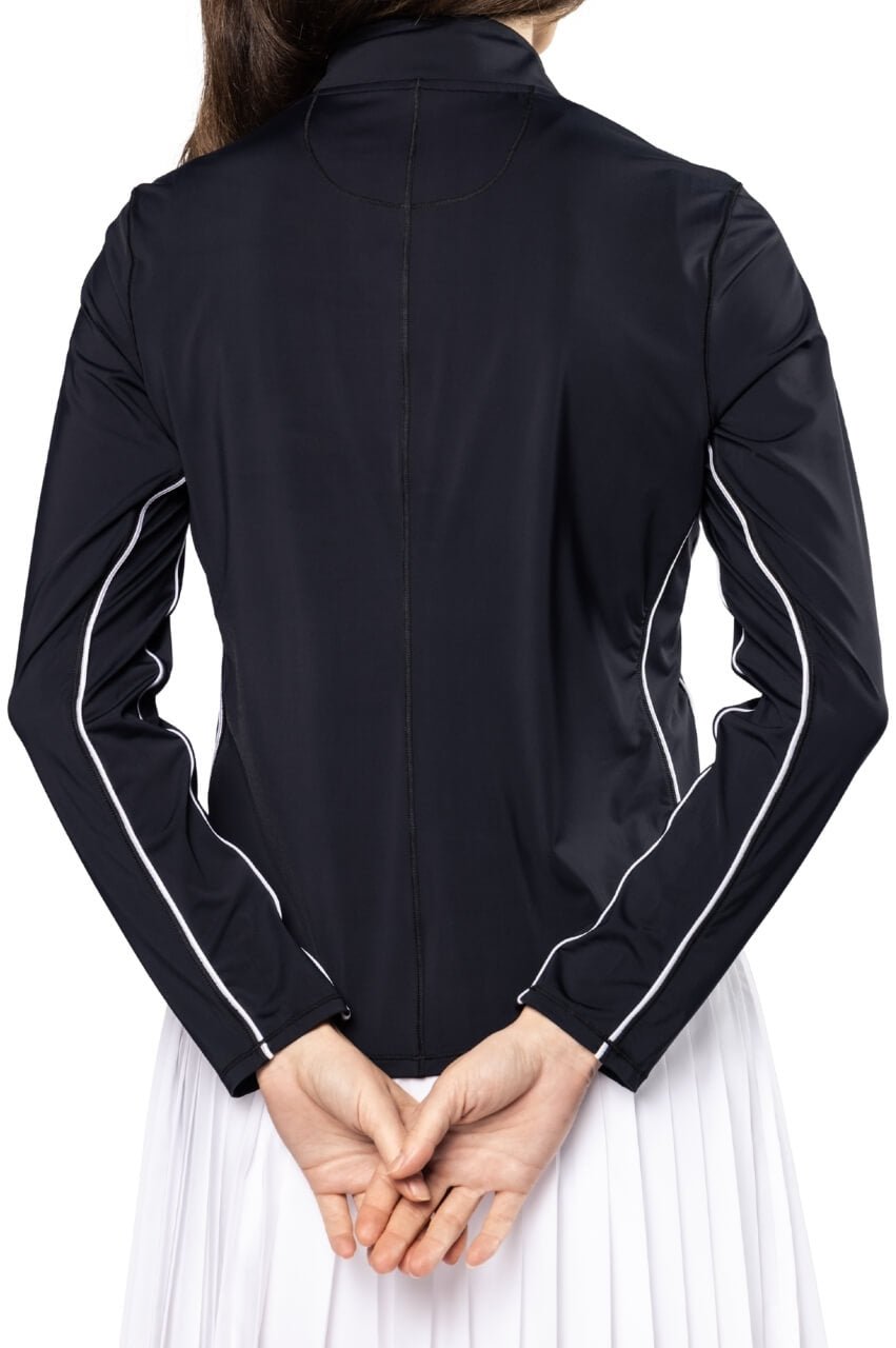 Women's Black Nylon Sport Pullover | Women's Quarter-Zip by Golftini