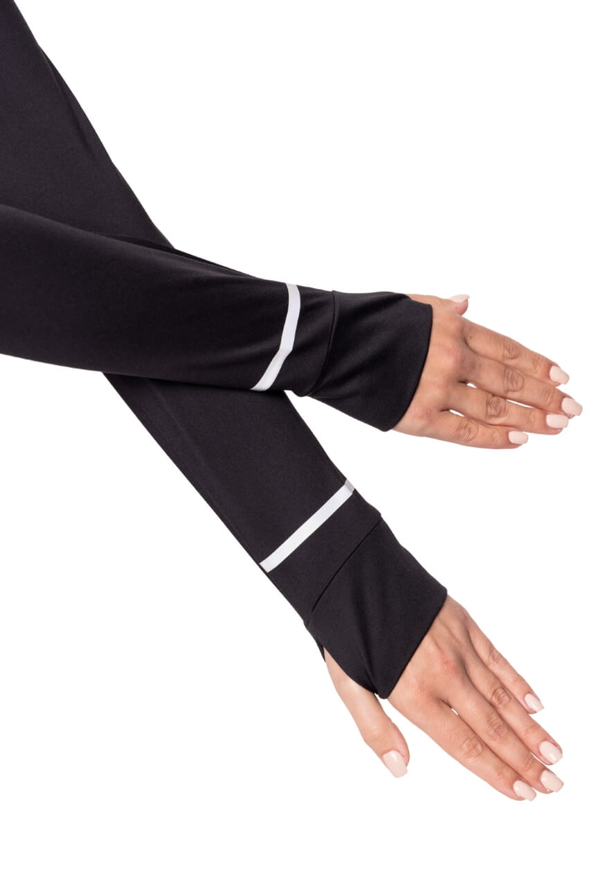 Black Fabulous Mock Pullover - GolftiniTops