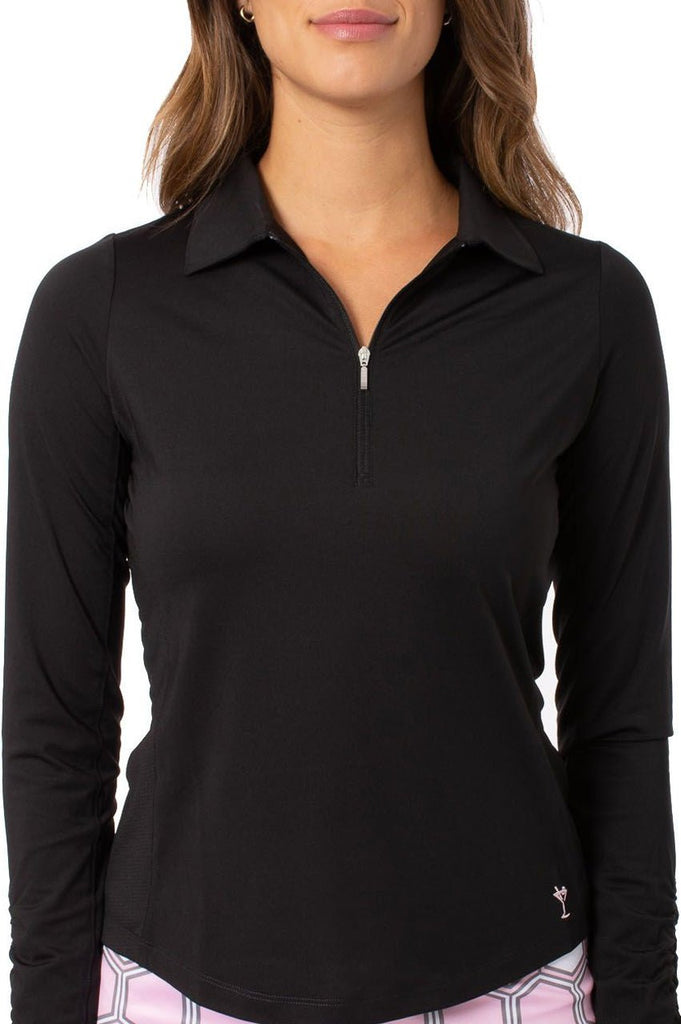 Black long sleeve polo womens shop