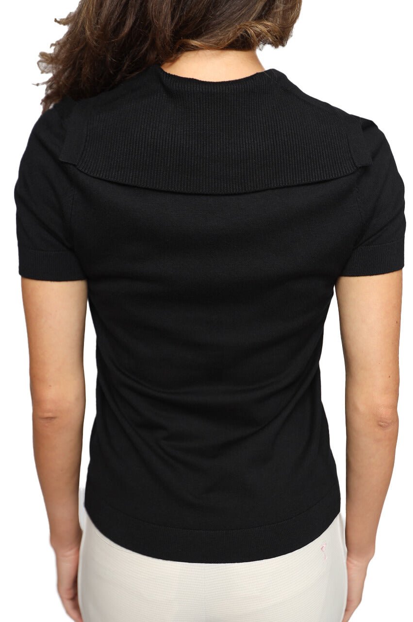 Black Short Sleeve Sweater - GolftiniSweaters